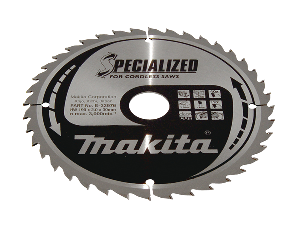 Makita Zaagblad Hout 190X30X2.0 10G 40T B-32976