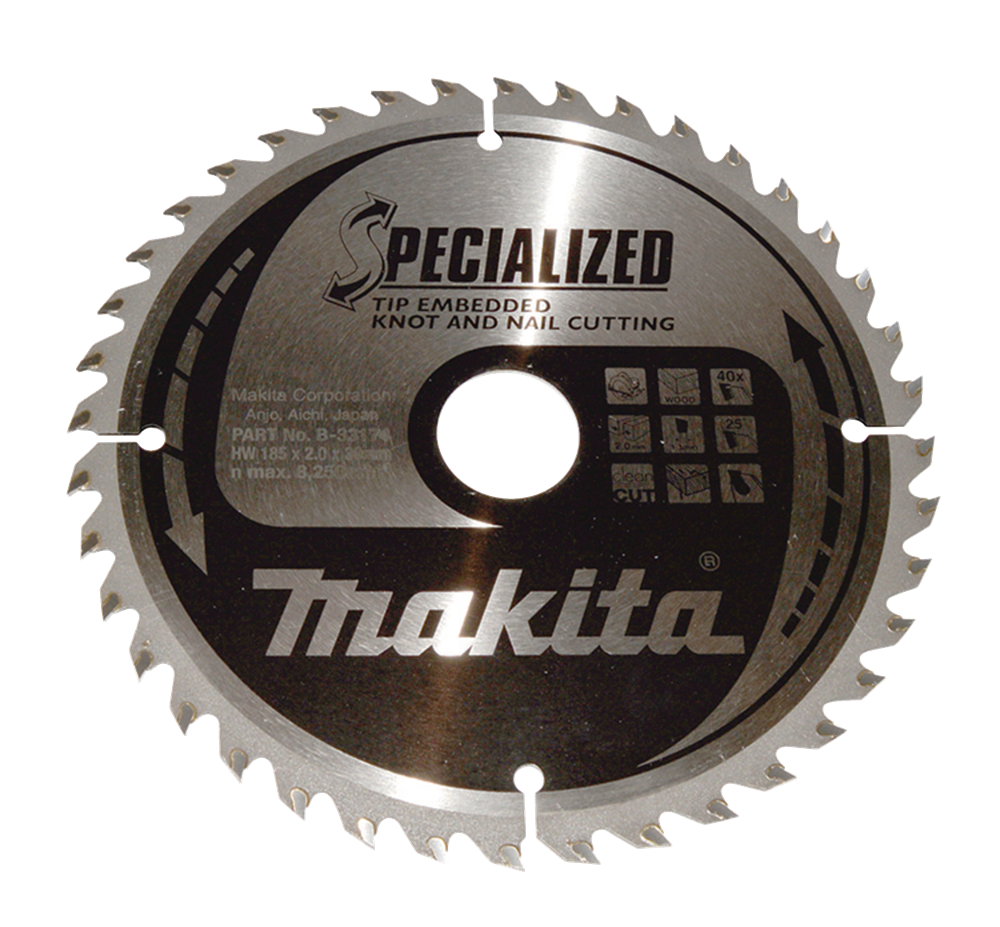 Makita Zaagblad | Tipe | 185x30x2,0 | 40T | 25 Graden - B-33174