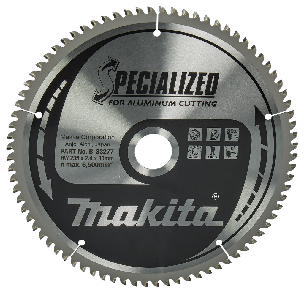 Makita Accessoires Cirkelzaagblad | Aluminium | 235X30X2,4 80T 0G - B-33277