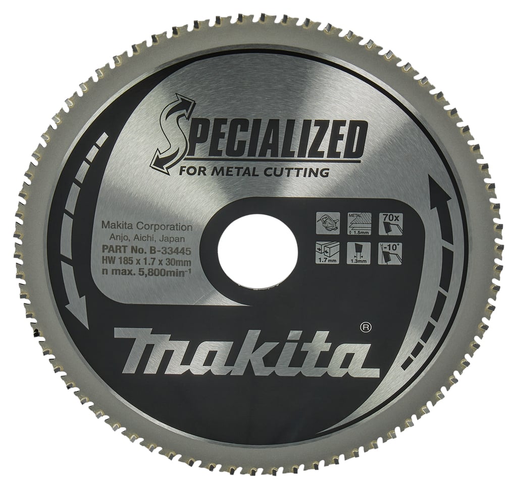 Makita Accessoires Cirkelzaagblad | Dun plaatstaal | 185X30X1,7 70T -10G - B-33445