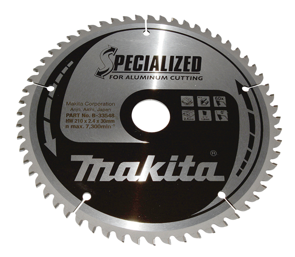 Makita Zaagblad | Aluminium | 210x30x2,4 | 60T | 0 Graden - B-33548