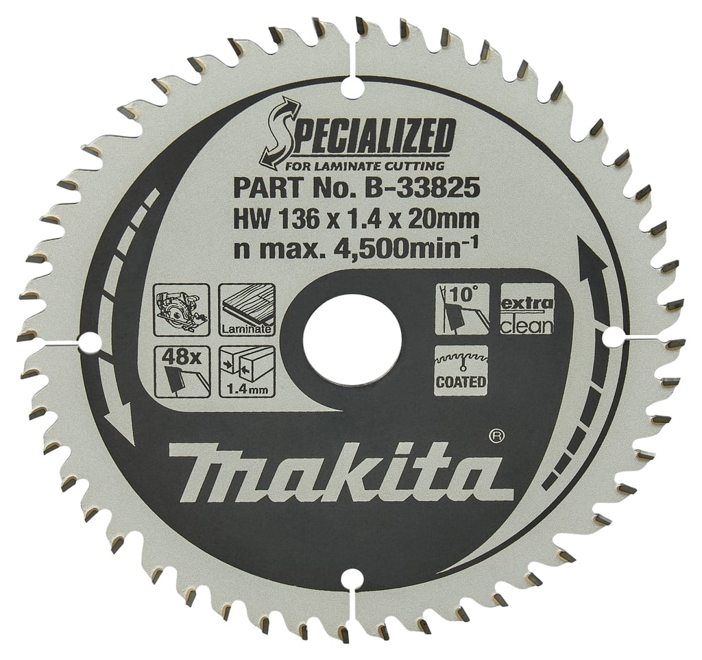 Makita zaagblad specialized laminaat 136mmx20x48T
