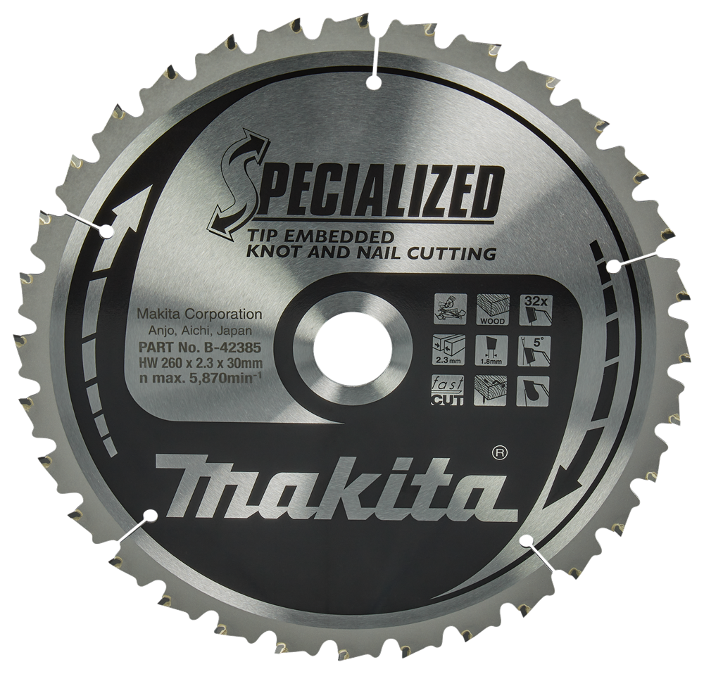 Makita Zaagblad Tipe 260X30X2,3 32T 5G - B-42385
