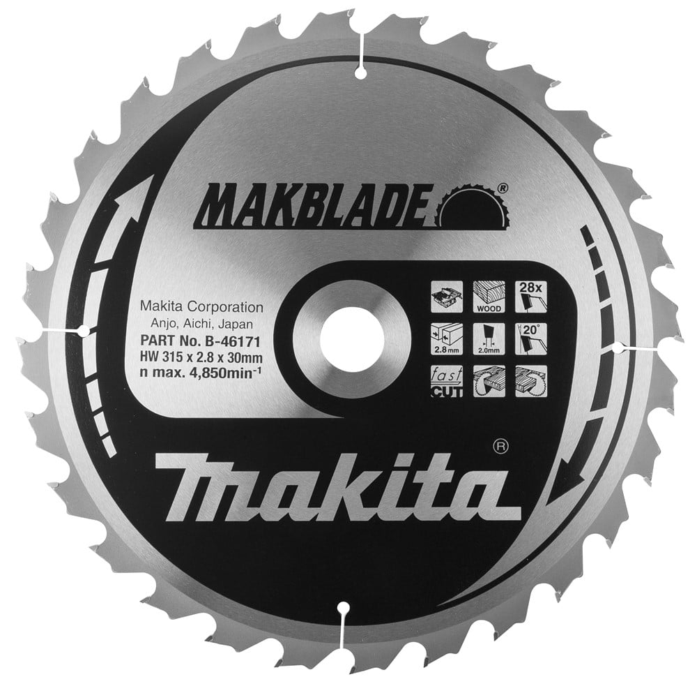 Makita Zaagblad Diameter zaagblad 315mm Aantal tanden 24