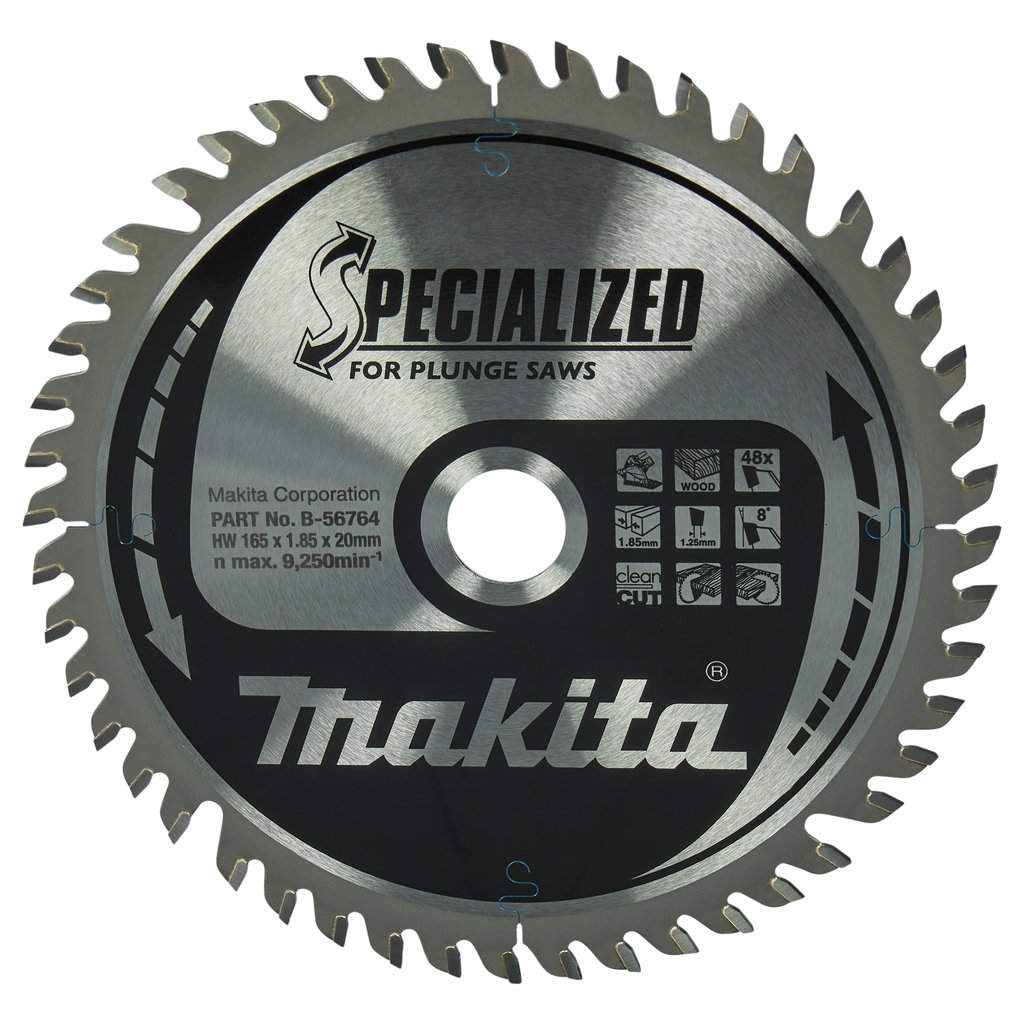 Makita Accessoires Invalcirkelzaagblad | Hout | 165X20X1,85 48T - B-56764