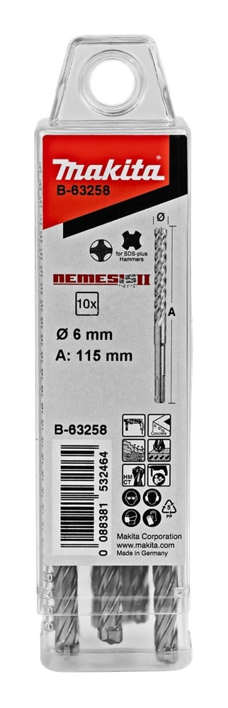 Makita Accessoires P4S:SDS-PLUS boor 5x110mm 10st - B-63214