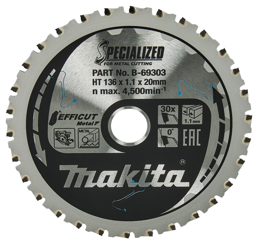 Makita Zaagblad ffcut 136x20x1,1 30T 0g - B-69303