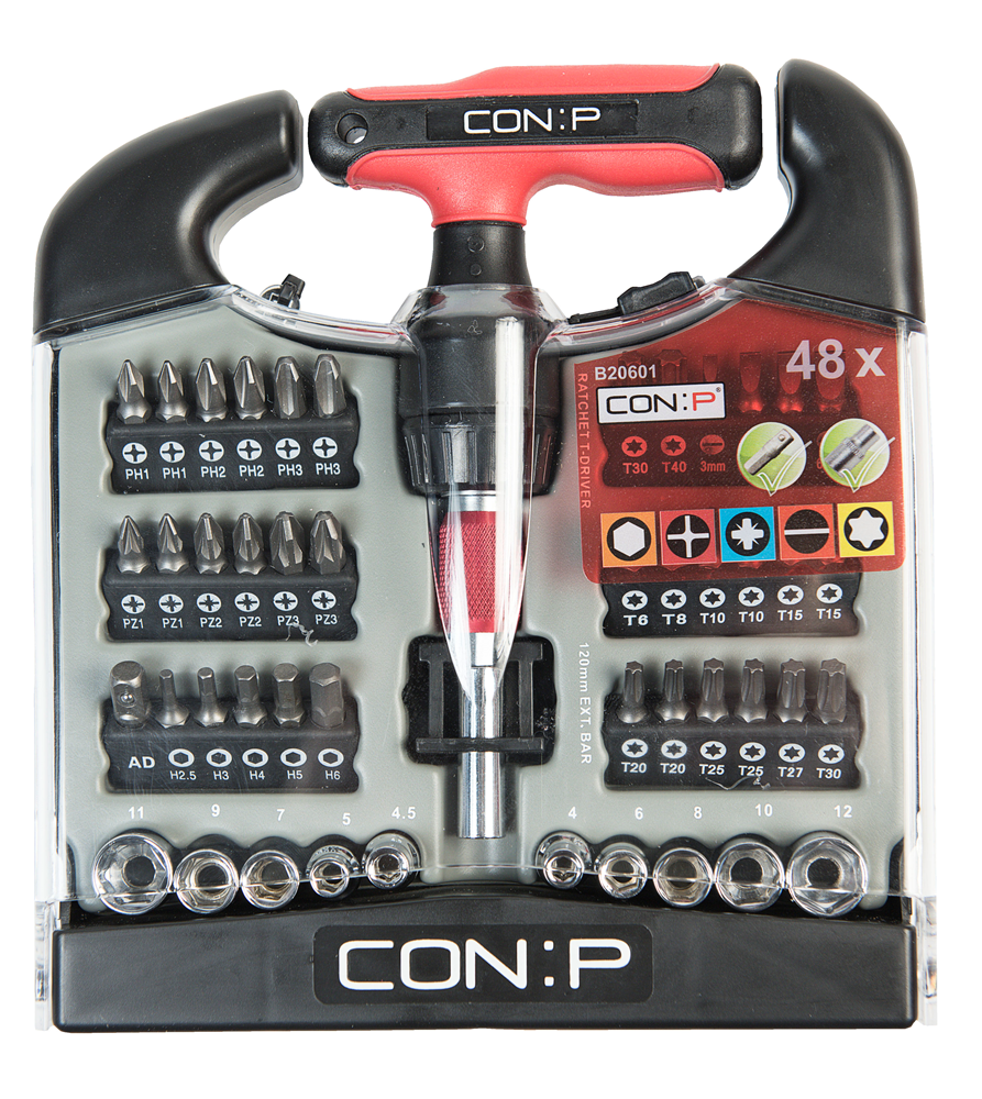 CON:P Mini T-Dopsleutelset 48Delig B20601