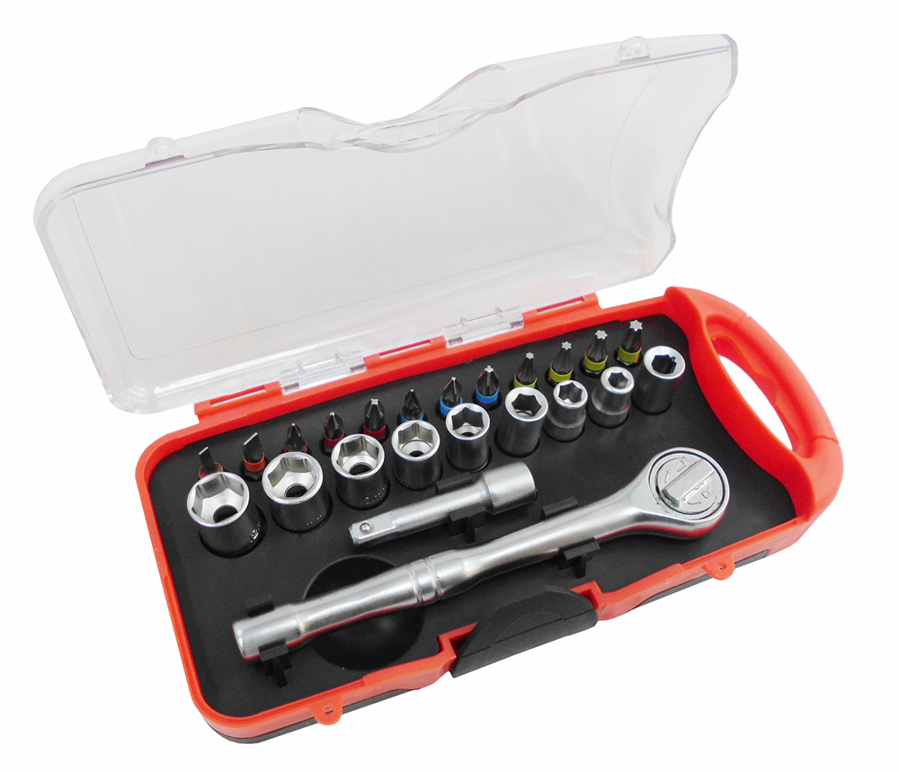 Werkzeyt Set Bit-/Dopsleutels 23Dlg - B20785