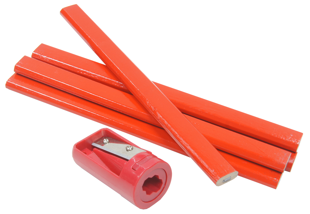 Werkzeyt Set 7 Timmermanspotloden + Slijper - B26327