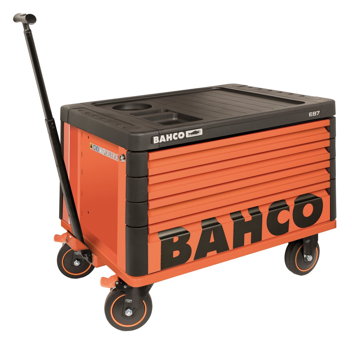 Bahco Opzetkast &apos;Premium&apos; E77 26" met 4 lades | op wielen | zwart | 693 mm x 510 mm x 406 mm 1487K4BKW
