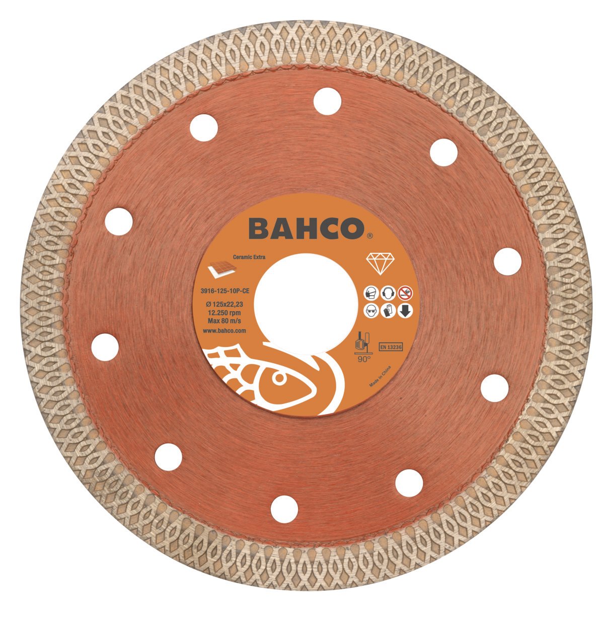 Bahco Slijpschijf | diamant | voor keramiek en tegels | 115 x 1.2 x 22.23 mm 3916-115-10P-CE