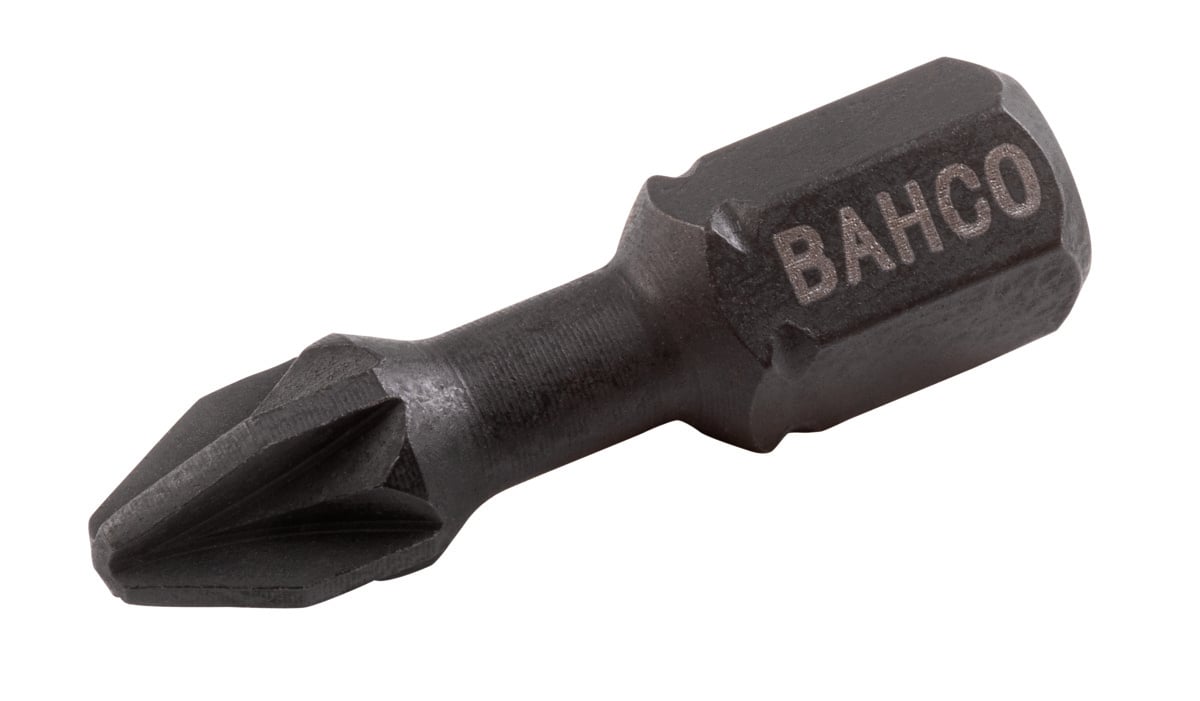 Bahco Torsiebit 1 4" | heavy-duty | voor Pozidriv schroeven | PZ2 x 25 mm retailverpakking 66IM PZ2-2P