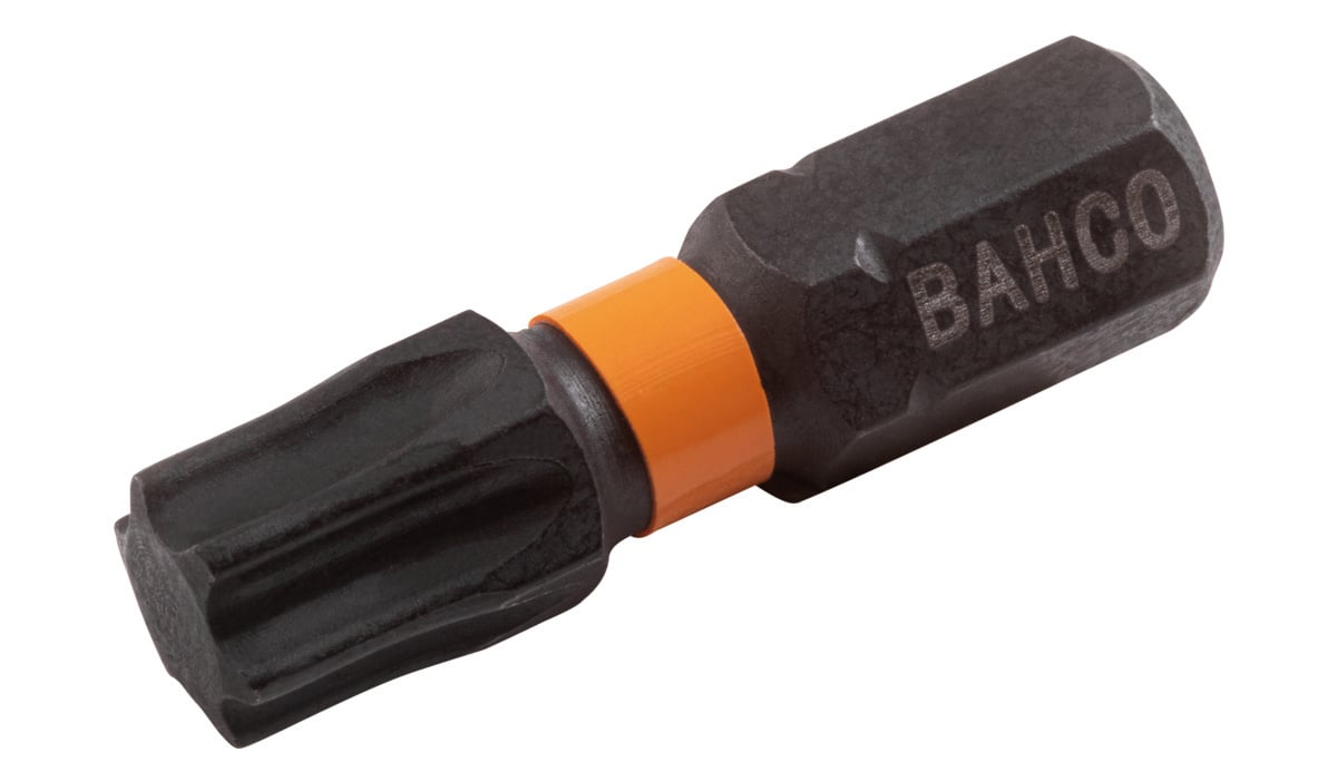 Bahco Torsiebit 1 4" | heavy-duty | voor TORX schroeven | gekleurd | T25 x 25 mm retailverpakking 66IM T25C-2P