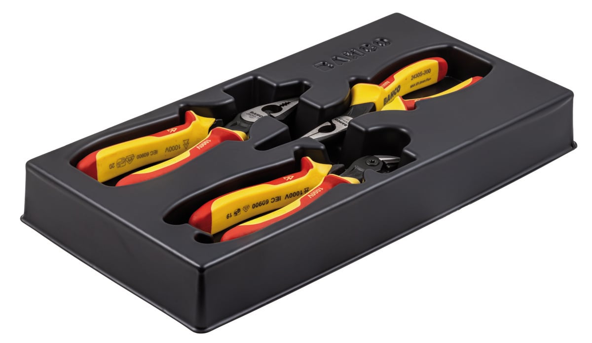 Bahco Gereedschapsset ERGO™ | geïsoleerd | combinatietang | zijsnijtang | punttang - 3-delig - 9897S/3