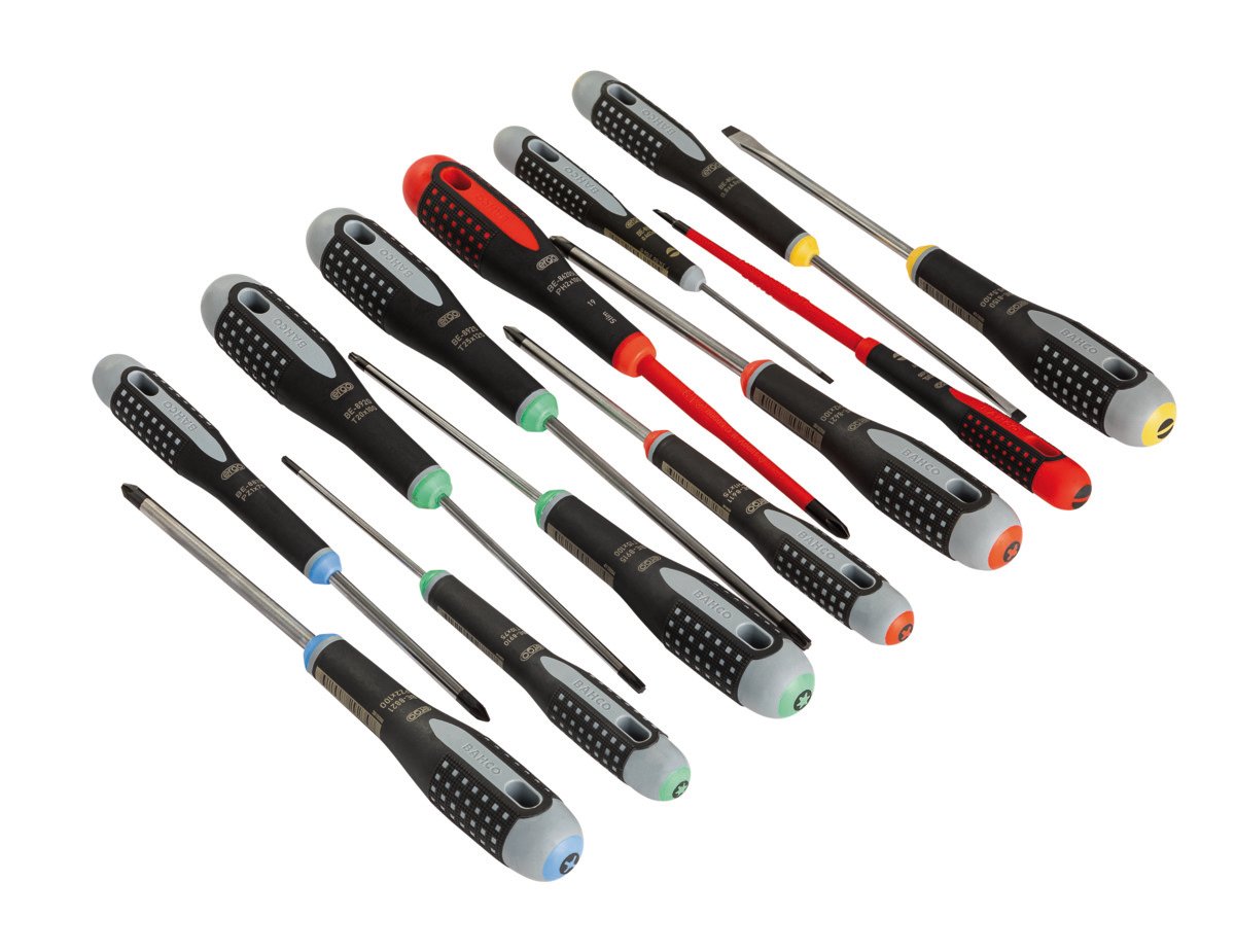 Bahco Schroevendraaier ERGO™ | driecomponentengreep | gleuf | Phillips | Pozidriv | TORX 13-delig  BE-9879