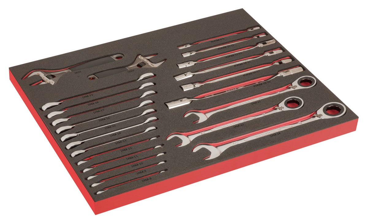 Bahco Foaminlay Fit&Go 3 3 met ringsteekratelsleutels met lasermarkering 23-delig FF1A199LM