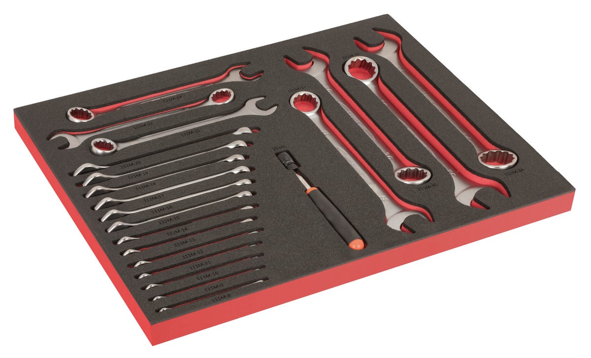 Bahco Foaminlay Fit&Go 3 3 met ringsteeksleutels en magneetzoeker met lasermarkering 56-delig FF1A209LM