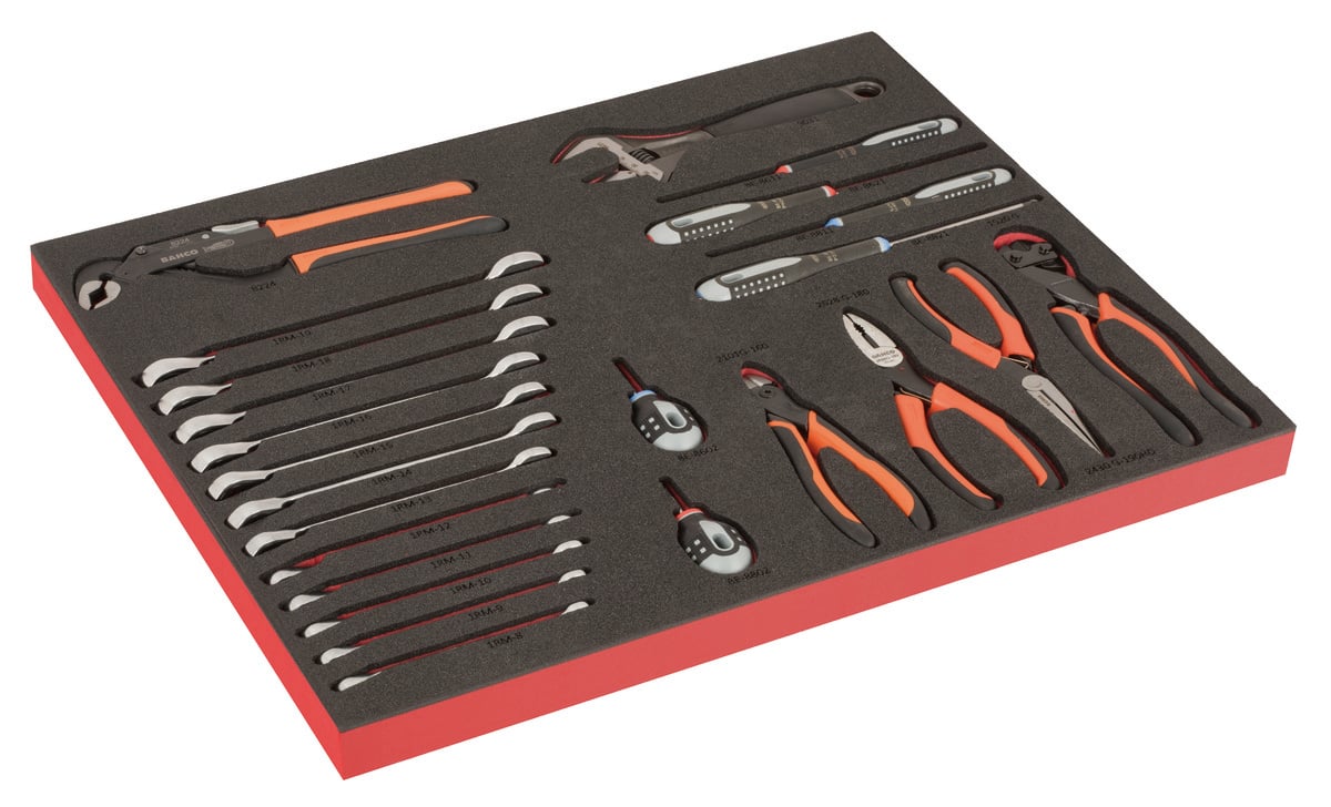 Bahco Foaminlay Fit&Go 3 3 met schroevendraaiers en tangen met lasermarkering 24-delig FF1A210LM
