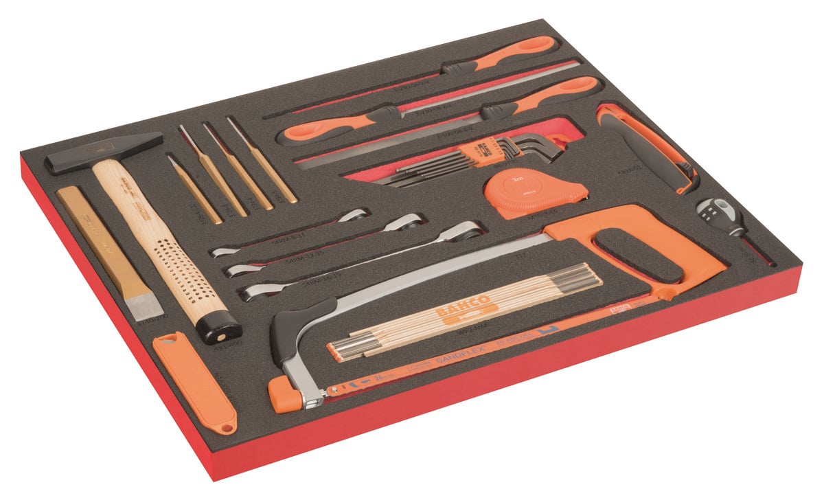 Bahco Foaminlay Fit&Go 3 3 met slaggereedschap | snijgereedschap | vijlen en inbussleutels met lasermarkering 36-delig FF1A216LM