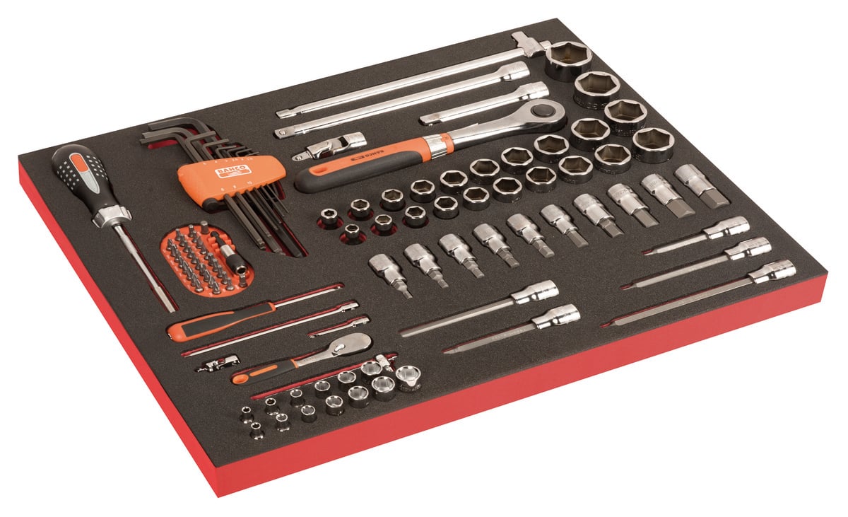 Bahco Foaminlay Fit&Go 3 3 met doppen en toebehoren 1 2"-3 8" 101-delig FF1A2503