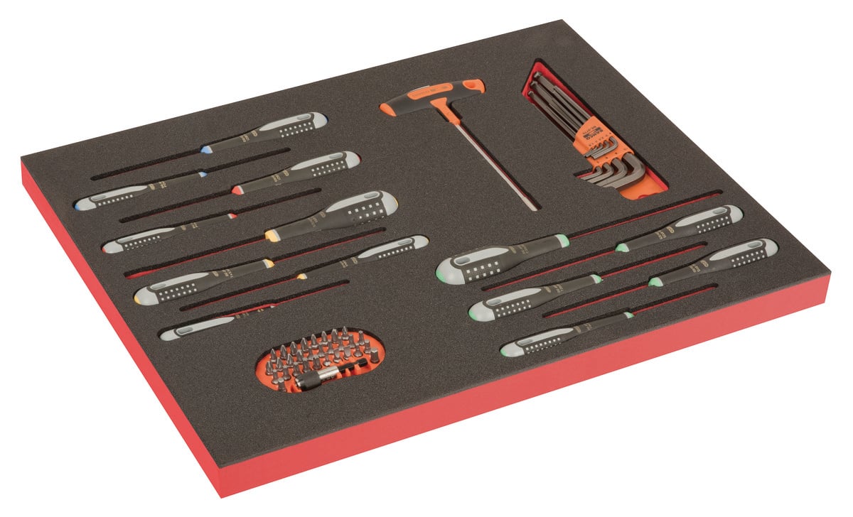 Bahco Foaminlay Fit&Go 3 3 met schroevendraaiers | bits en inbussleutels 54-delig FF1A40