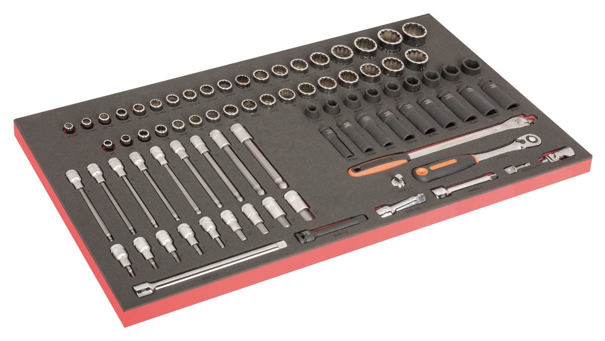 Bahco Foaminlay Fit&Go 40" met doppen en toebehoren 1 2"- 76-delig FF1B02LM