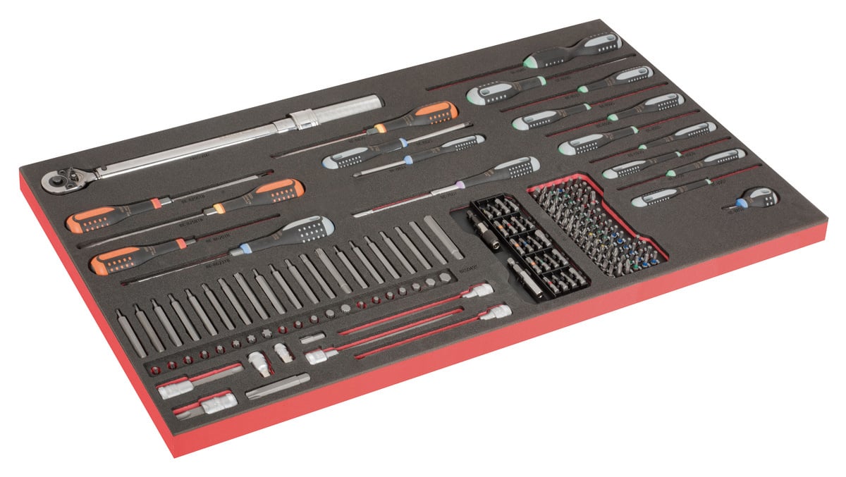 Bahco Foaminlay Fit&Go 40" met schroevendraaiers | ERGO | Phillips | TORX | bits en momentsleutel 169-delig FF1B07LM