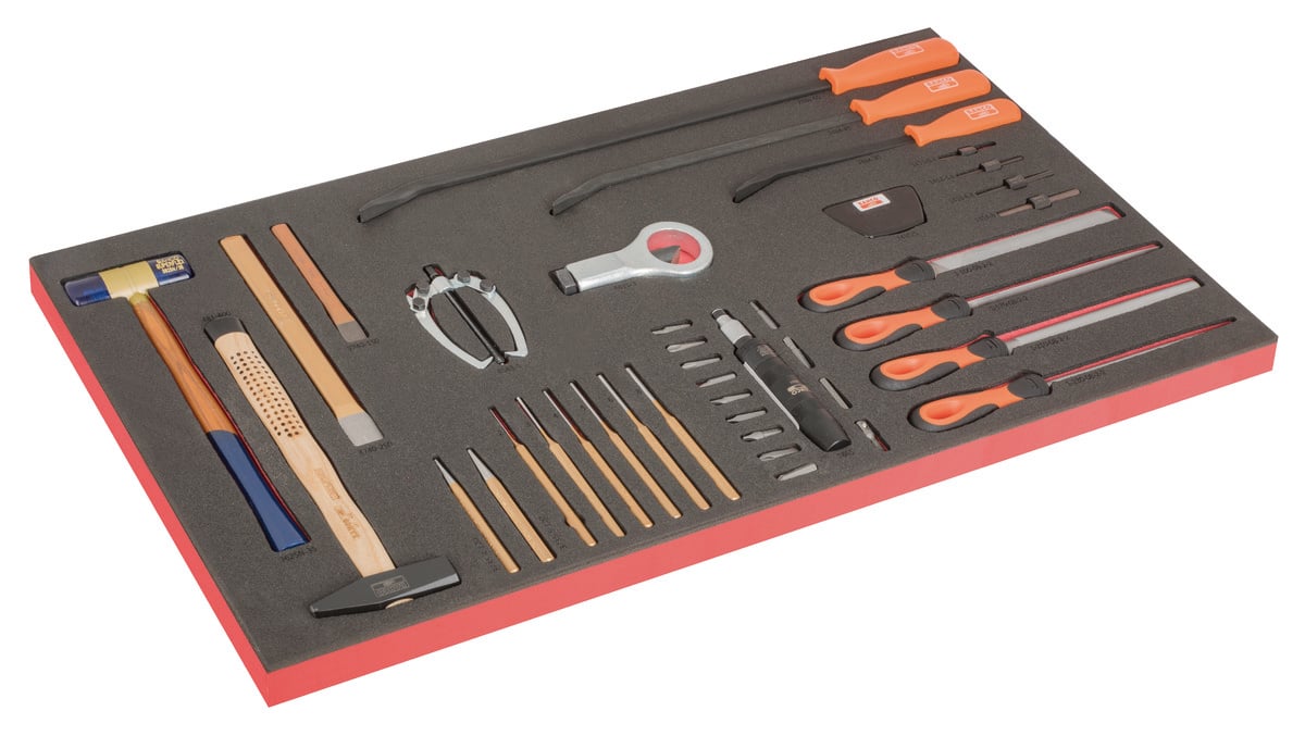 Bahco Foaminlay Fit&Go 40" met slagwerk en vijlen 45-delig FF1B08LM