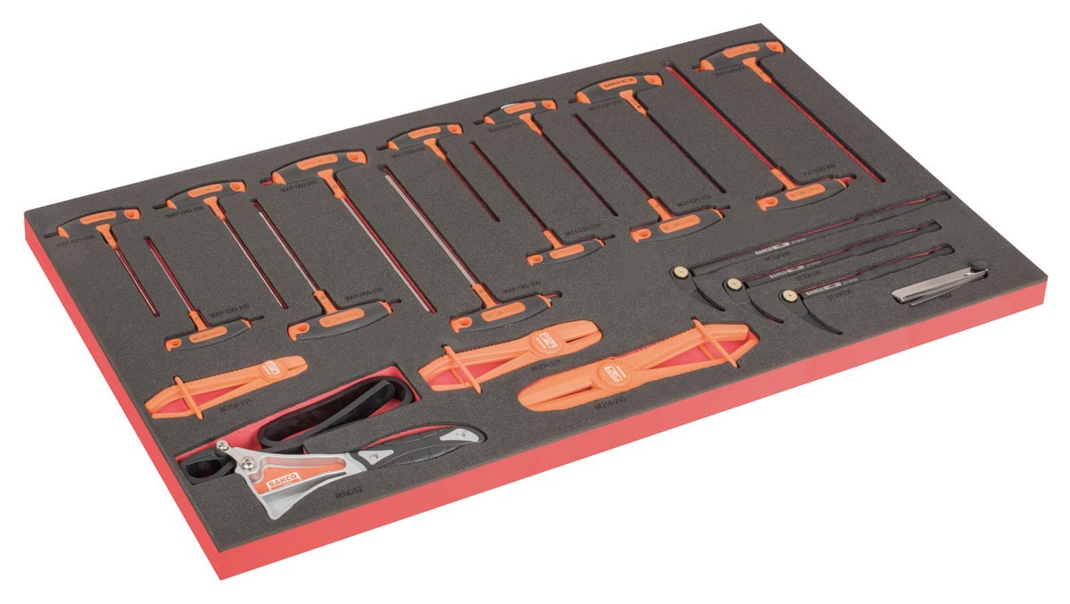 Bahco Foaminlay Fit&Go 40" met schroevendraaiers | T-greep | verstelbare koevoeten | voelermaatjes | 21-delig FF1B09LM