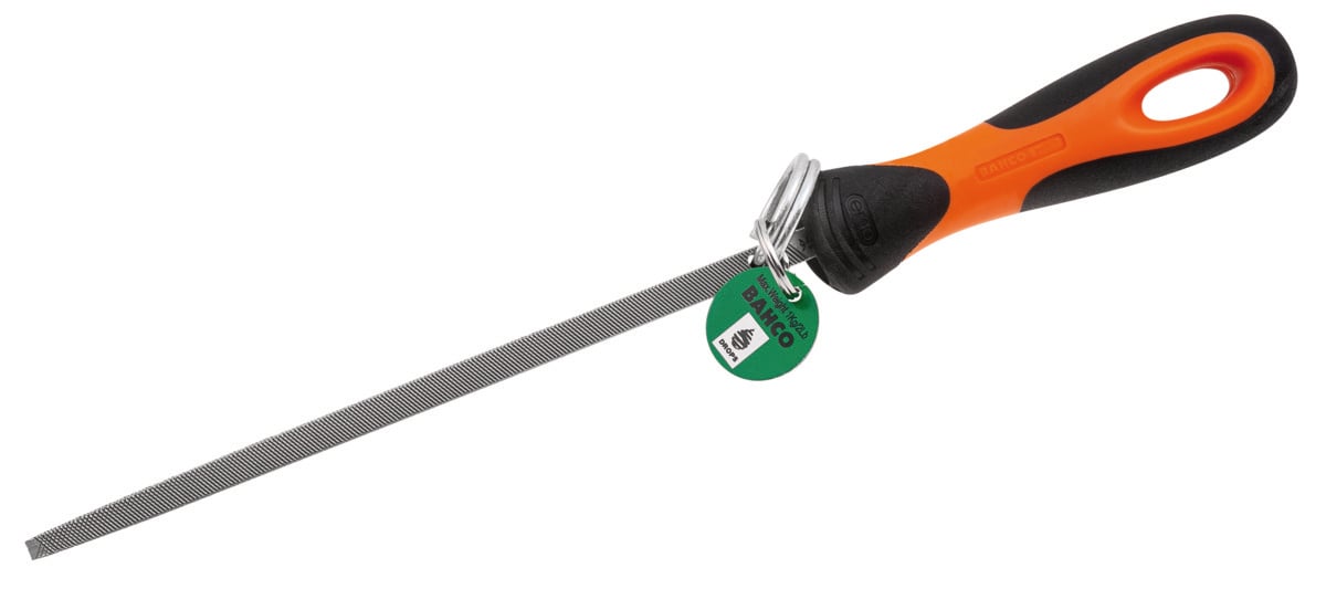 Bahco Vierkante vijl ERGO™ | met veiligheidsring | met hecht | halfzoet | 200 mm TAH1-160-08-1-2