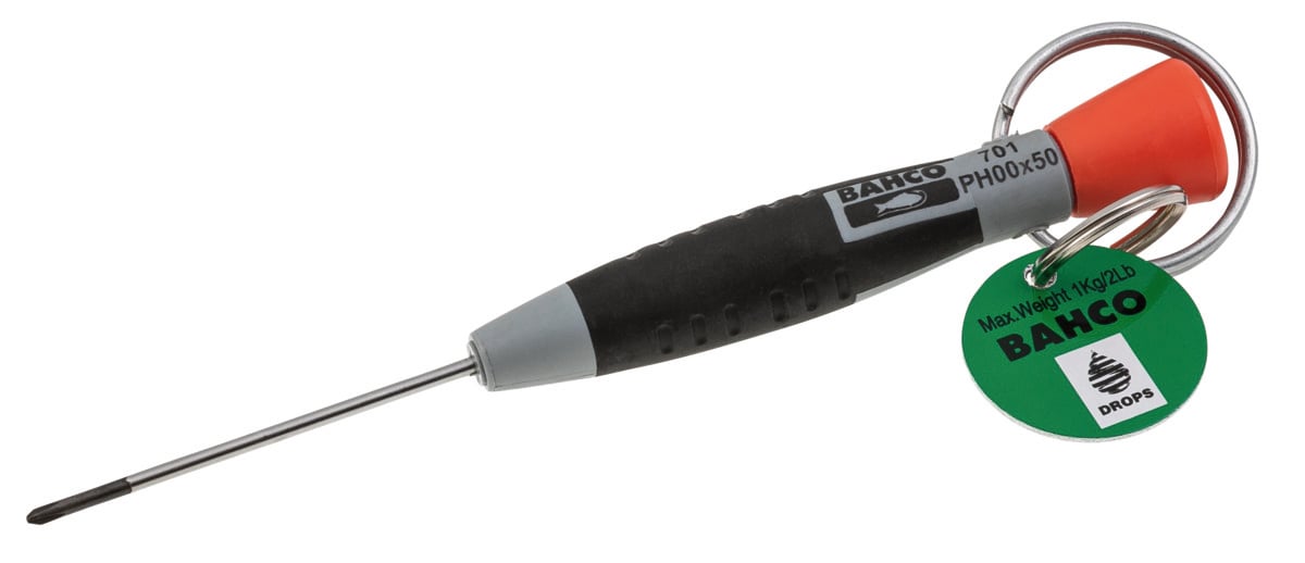 Bahco Precisie schroevendraaier | met veiligheidsring | Phillips | PH00 x 50 mm TAH701-00-50