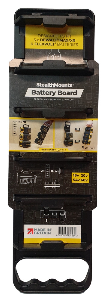 Stealthmounts Batterijhouder voor DeWalt 20v XR met Handgreep | Zwart - BD-DW20-H-1 afbeelding