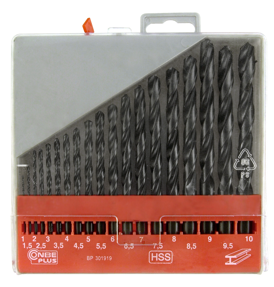 CON:P Set Metaalboren 1-10Mm 19Dlg BP301919