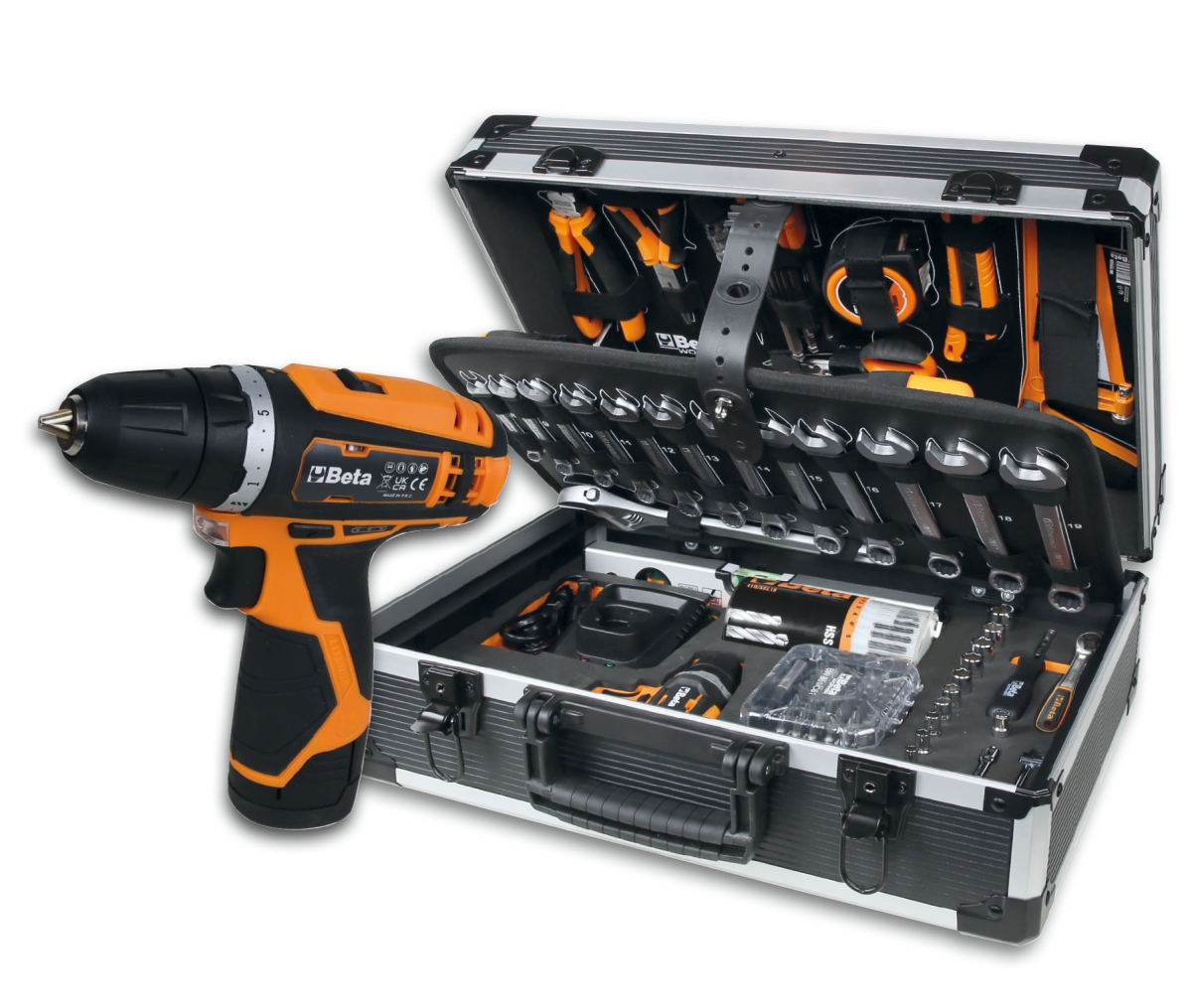 Beta BW 2056E 12V/19P Koffer met 146-delig assortiment en 12V schroefmachine (2x 2.0Ah accu) - 020566032
