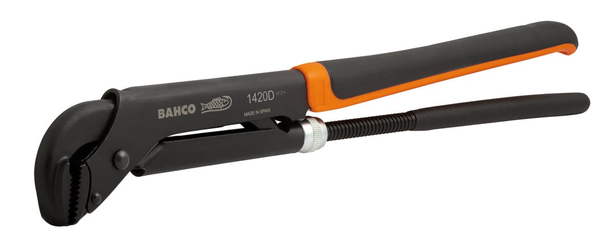 Bahco Pijptang ERGO™ 90° | Zweeds model | rubber grip | 1.1 2" | 65 mm 1420D
