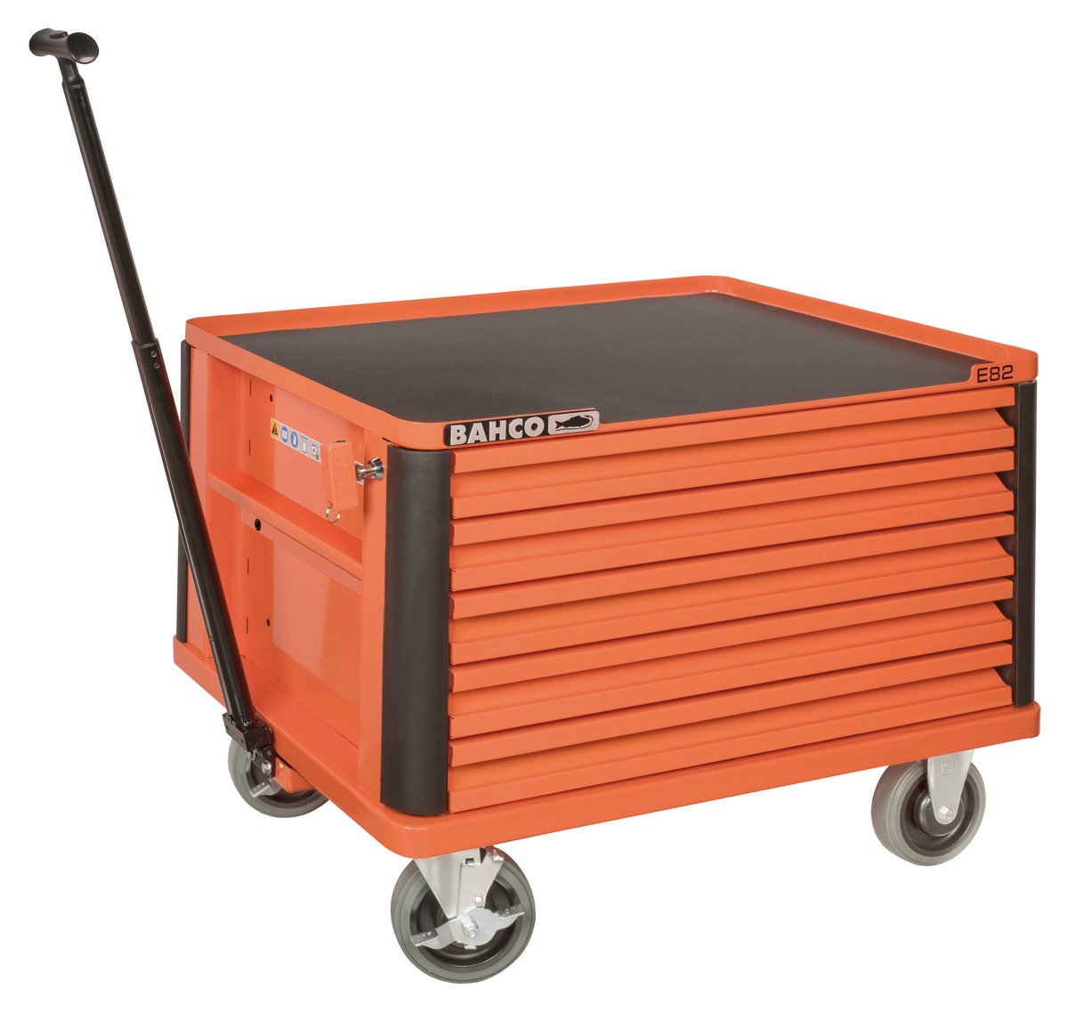 Bahco Opzetkast E72 26" met 5 lades | op wielen | oranje | 693 mm x 510 mm x 542 mm 1482K5W
