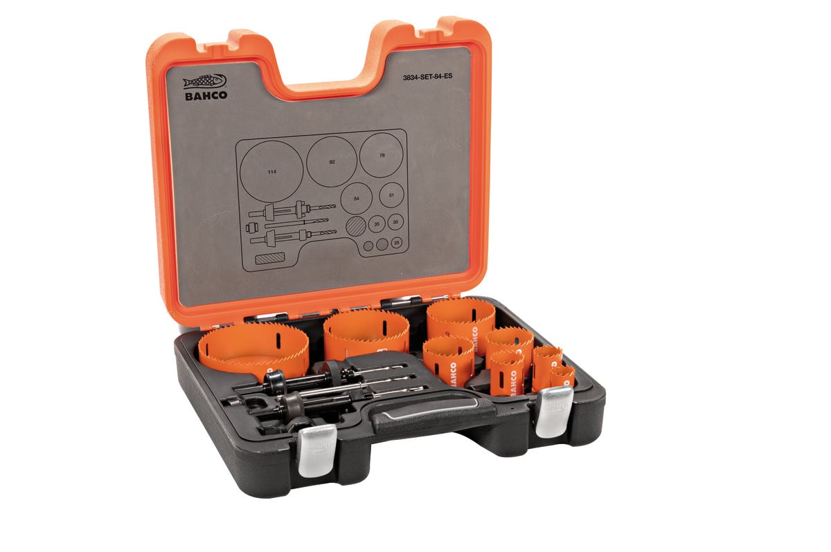 Bahco Sandflex Bi-metalen gatzagenset | voor metaal en houtsoorten | 25 mm 114 mm 12-delig 3834-SET-84-ES