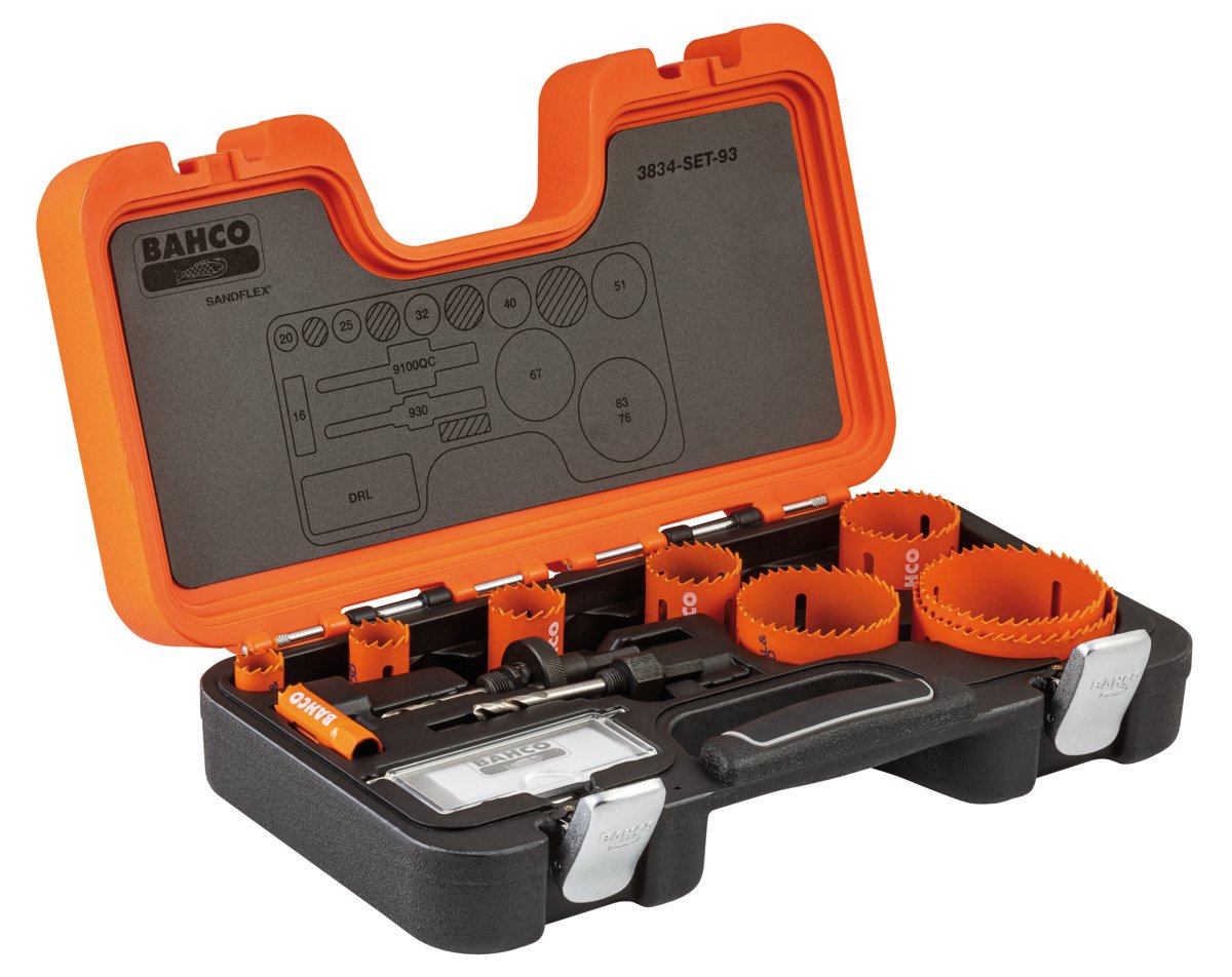 Bahco Sandflex Bi-metalen gatzagenset | voor metaal en houtsoorten | 16 mm 83 mm 12-delig 3834-SET-93