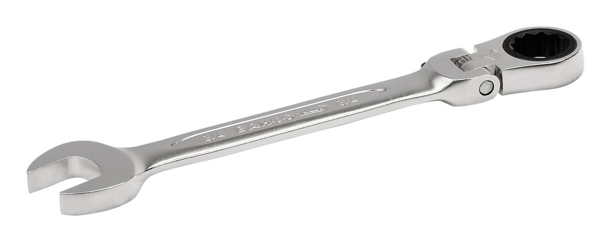 Bahco Steekringratelsleutel met scharnierende kop | verchroomd | lengte 190 mm | 11 16" 41RZ-11 16