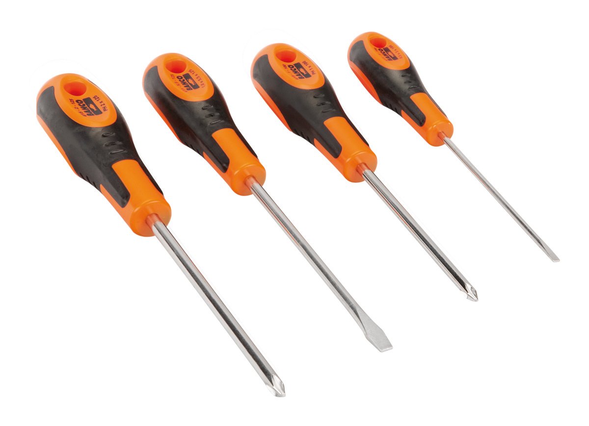 Bahco Schroevendraaierset | rubber greep | gleuf | Phillips 4-delig 602-4-LA