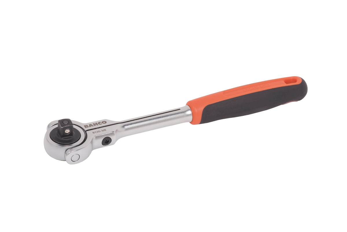 Bahco Ratel 3/8" met scharnierende kop | 72 tanden en actiehoek van 5° | 223 mm - 8120-3/8
