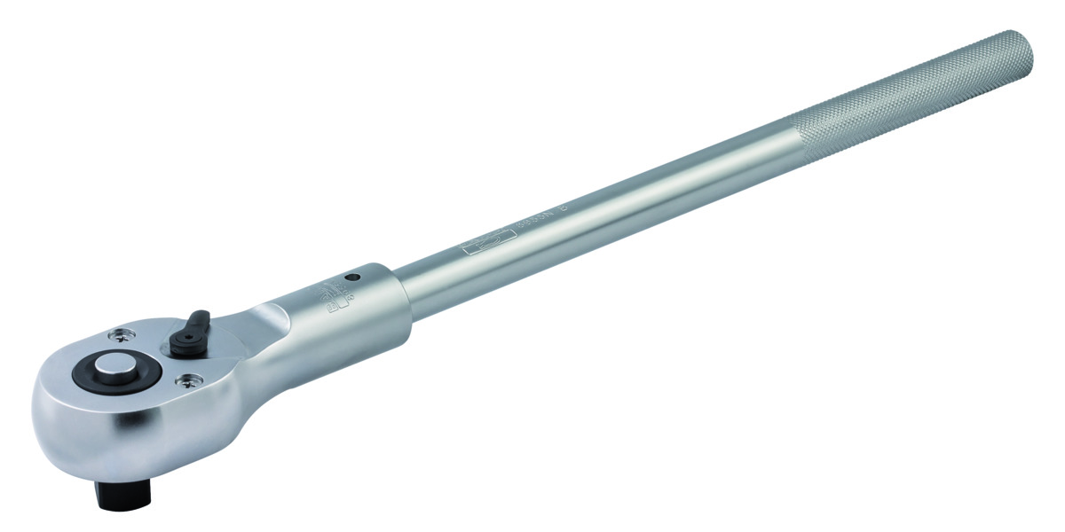 Bahco Omschakelbare ratel 3 4" met ronde kop | 24 tanden en actiehoek van 15° | 525 mm 8955N