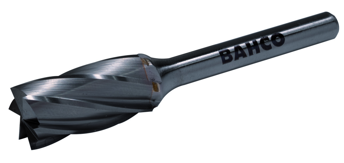 Bahco Stiftfrees | hardmetaal | met cilindervormige kop | voor aluminium | grove vertanding | X-/eindkap | 12 mm x 25 mm x 8 mm - A1625AL08XE