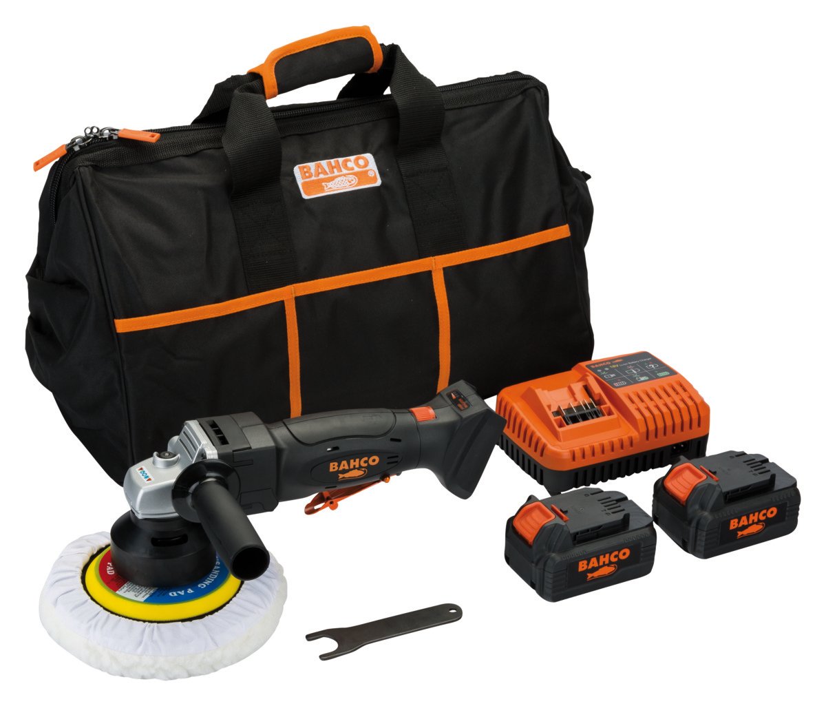 Bahco Draadloze vlakpolijstmachineset met blok van 5" (18 V) BCL33AP1K1