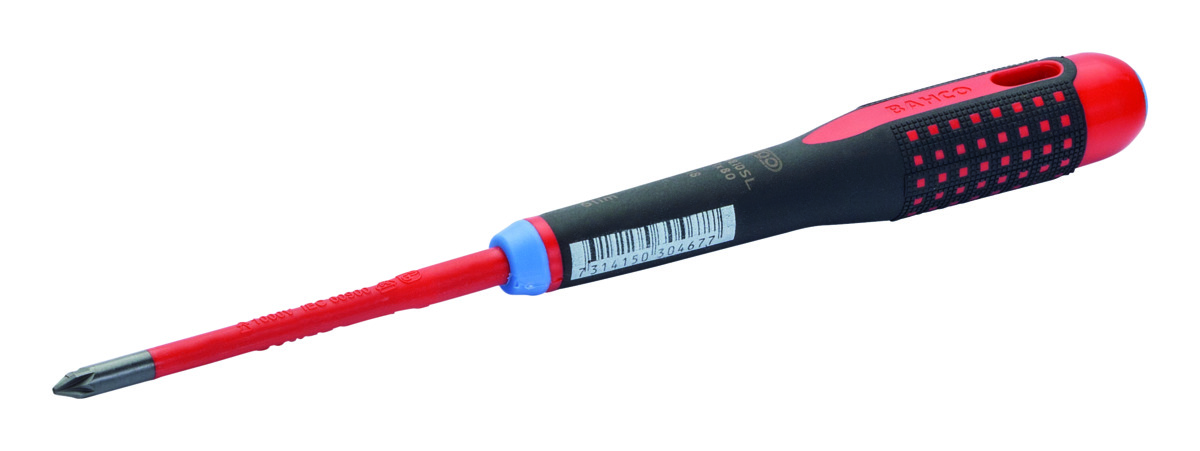 Bahco Schroevendraaier ERGO™ | geïsoleerd | VDE | driecomponentengreep | smal blad | Pozidriv | PZ2 x 100 mm BE-8820SL