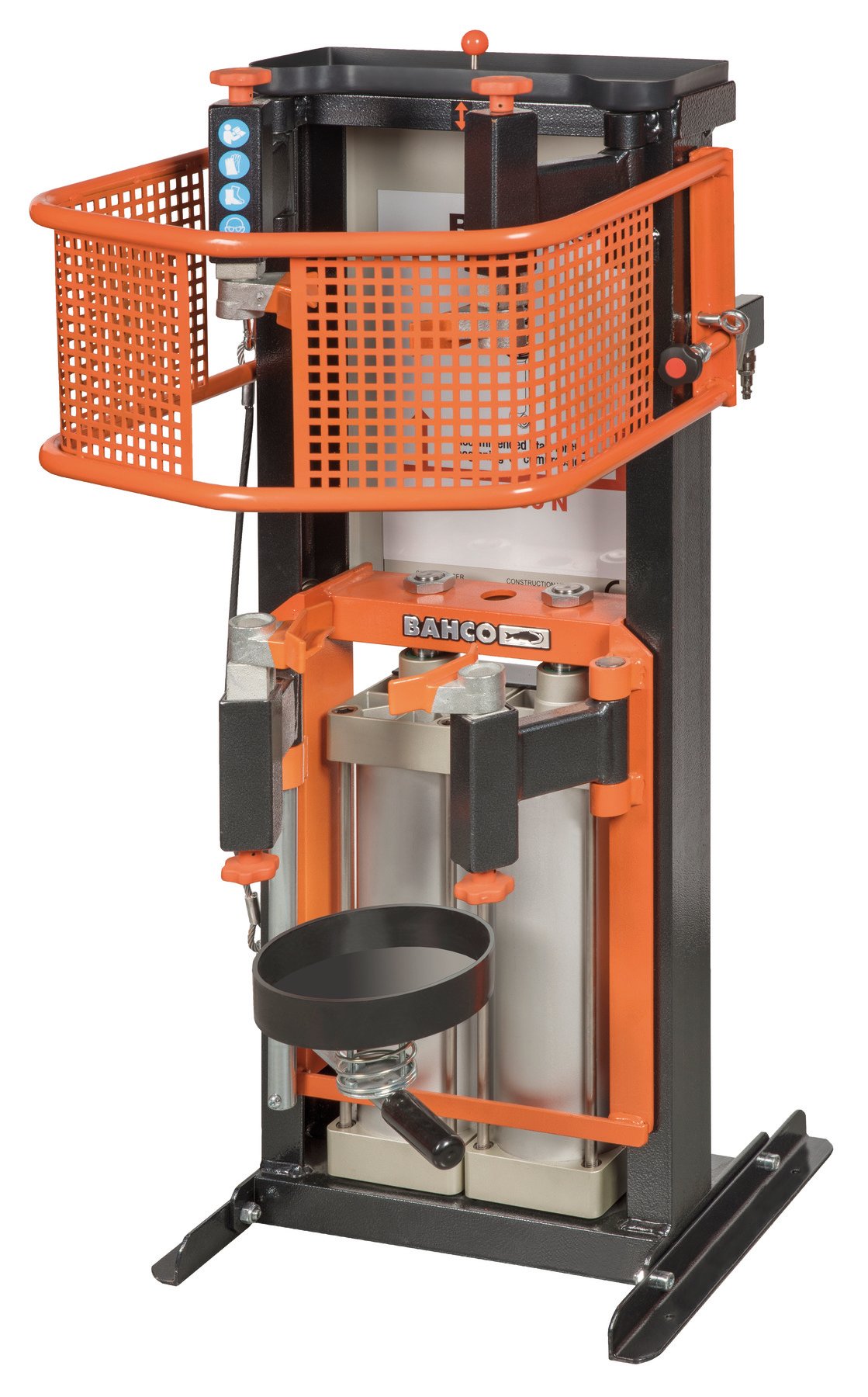 Bahco Dubbele pneumatische machine voor demontering van schokdempers met beschermend raster BS30PG