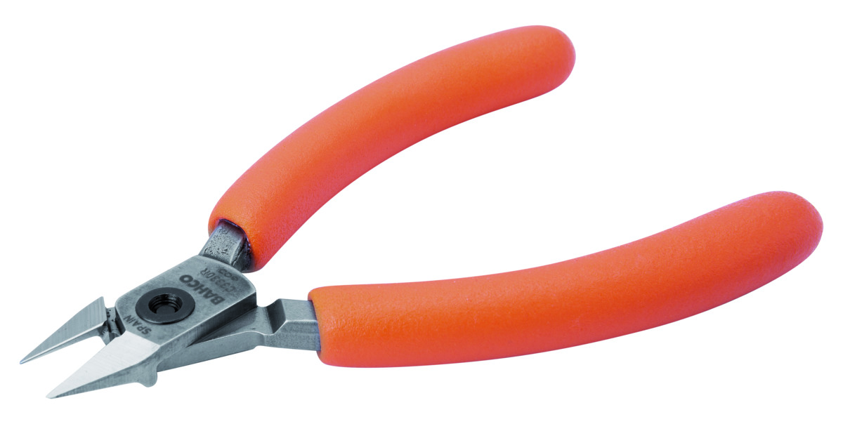 Bahco Precisiezijsnijtang | compact | spitse en aflopende bek | oranje PVC-handgrepen | 115 mm industrieverpakking C3330R IP
