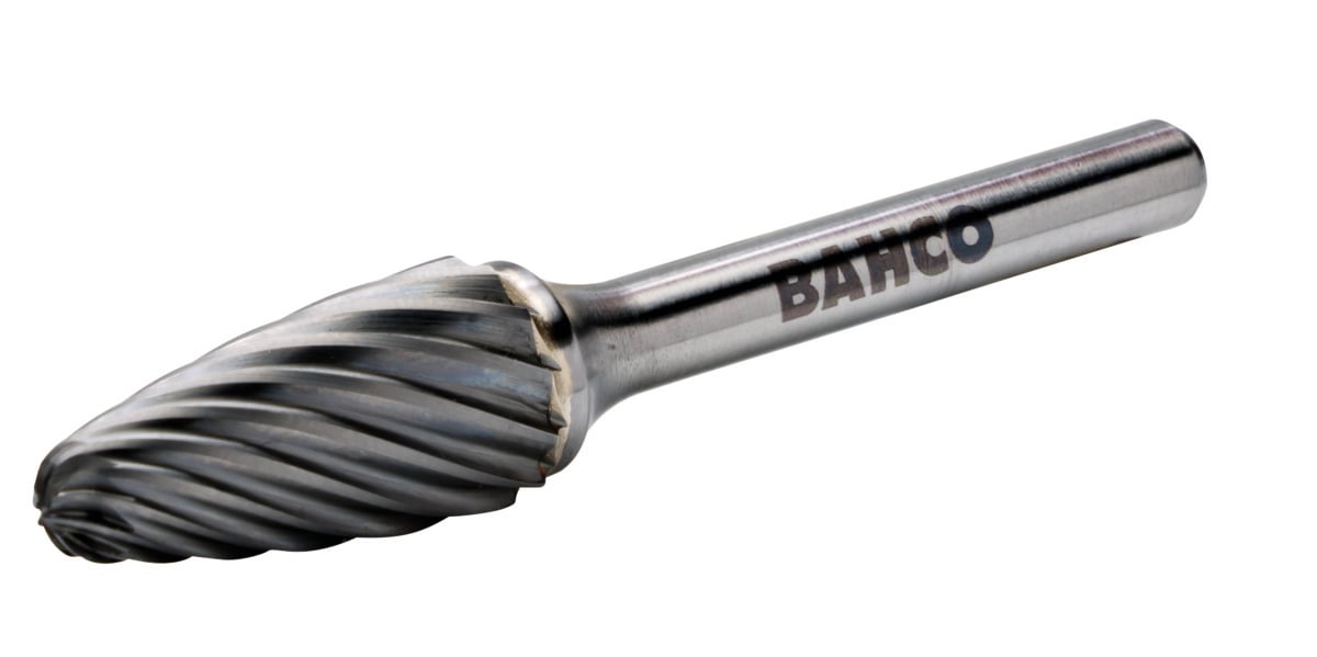 Bahco Stiftfrees | hardmetaal | met boogvormige kop en afgeronde neus | voor roestvaststaal | 12 mm x 25 mm x 6 mm - F1225I06