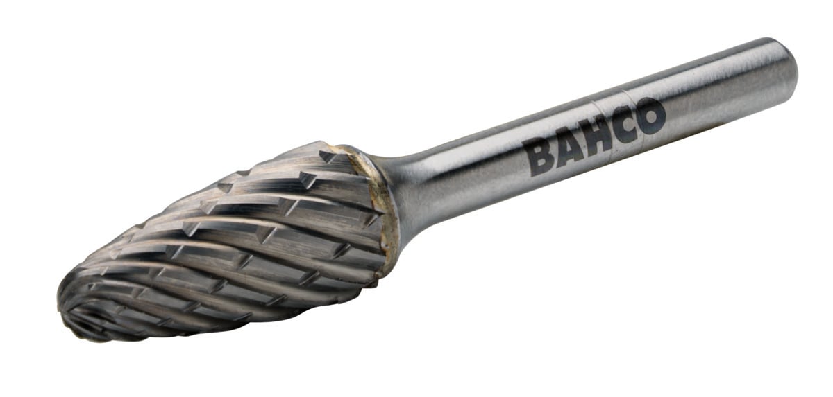 Bahco Stiftfrees | hardmetaal | met boogvormige kop en afgeronde neus | voor hooggelegeerd staal | 12 mm x 25 mm x 6 mm - F1225S06